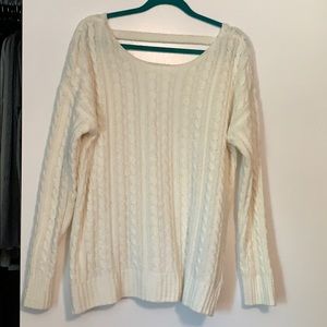 Cream Cut-out sweater